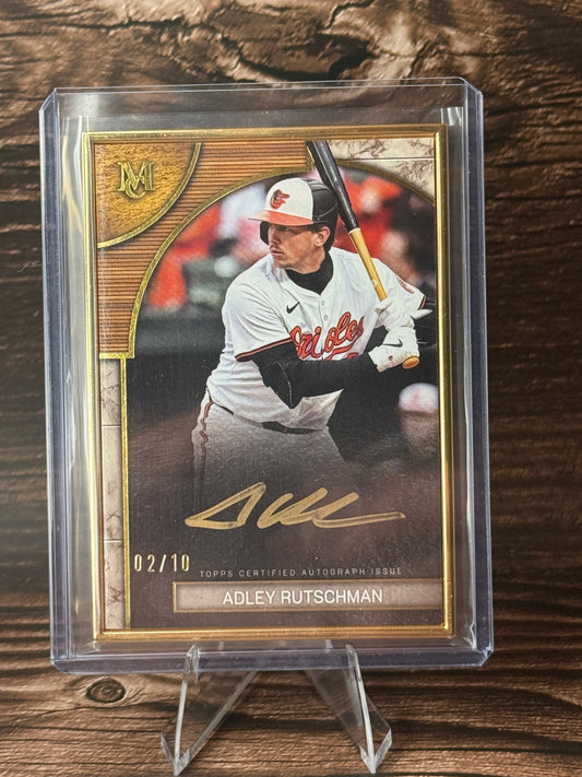 2025 Topps Museum Adley Rutschman Gold Framed On-Card Auto /10 FMA-ARU Orioles
