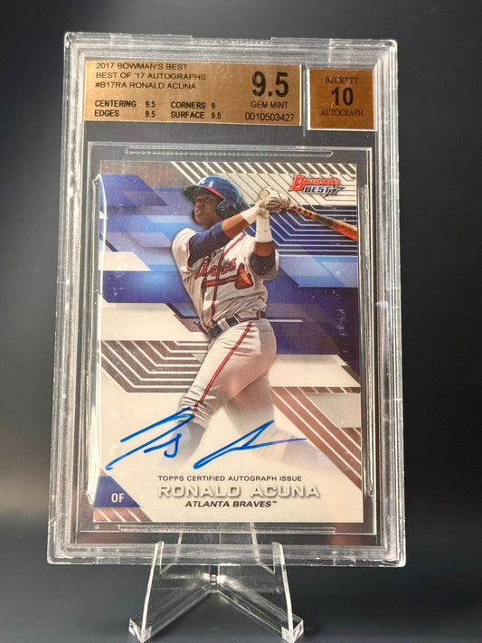 2017 Bowman's Best Ronald Acuña Jr. Best of 2017 Autographs BGS 9.5/10