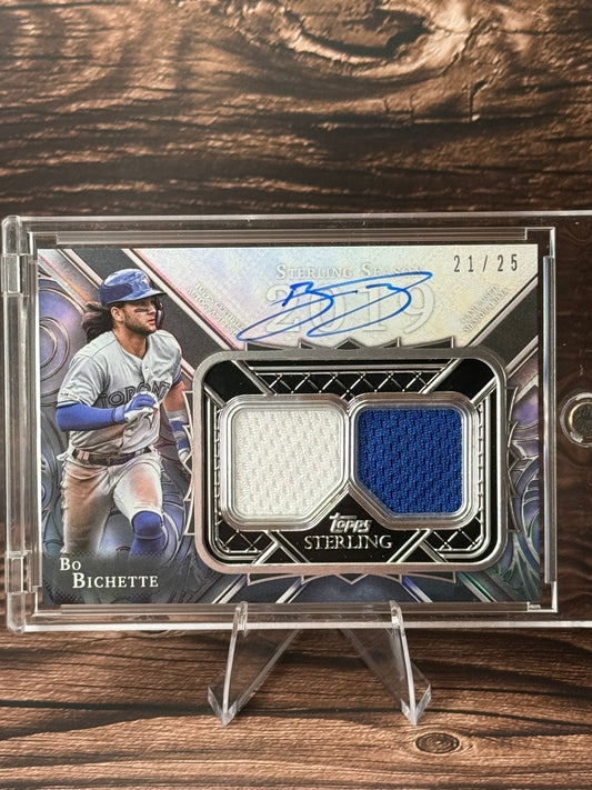 2022 Topps Sterling Bo Bichette Seasons On-Card Dual Auto Relic /25 SSAR-BB