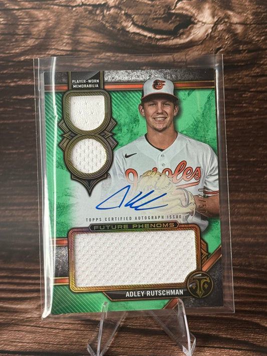 2024 Topps Triple Threads Adley Rutschman Emerald Future Phenoms Patch Auto /50 FPAR-AR