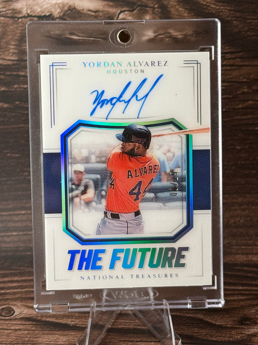 2020 National Treasures Yordan Alvarez The Future Rookie On-Card Auto /25 TF-YA