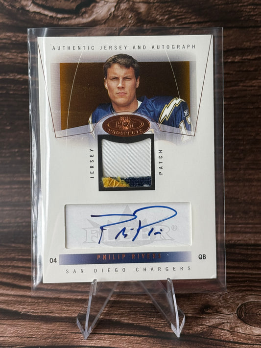 2004 Fleer Hot Prospects Bronze Philip Rivers Chargers RC Rookie HOF AUTO /350